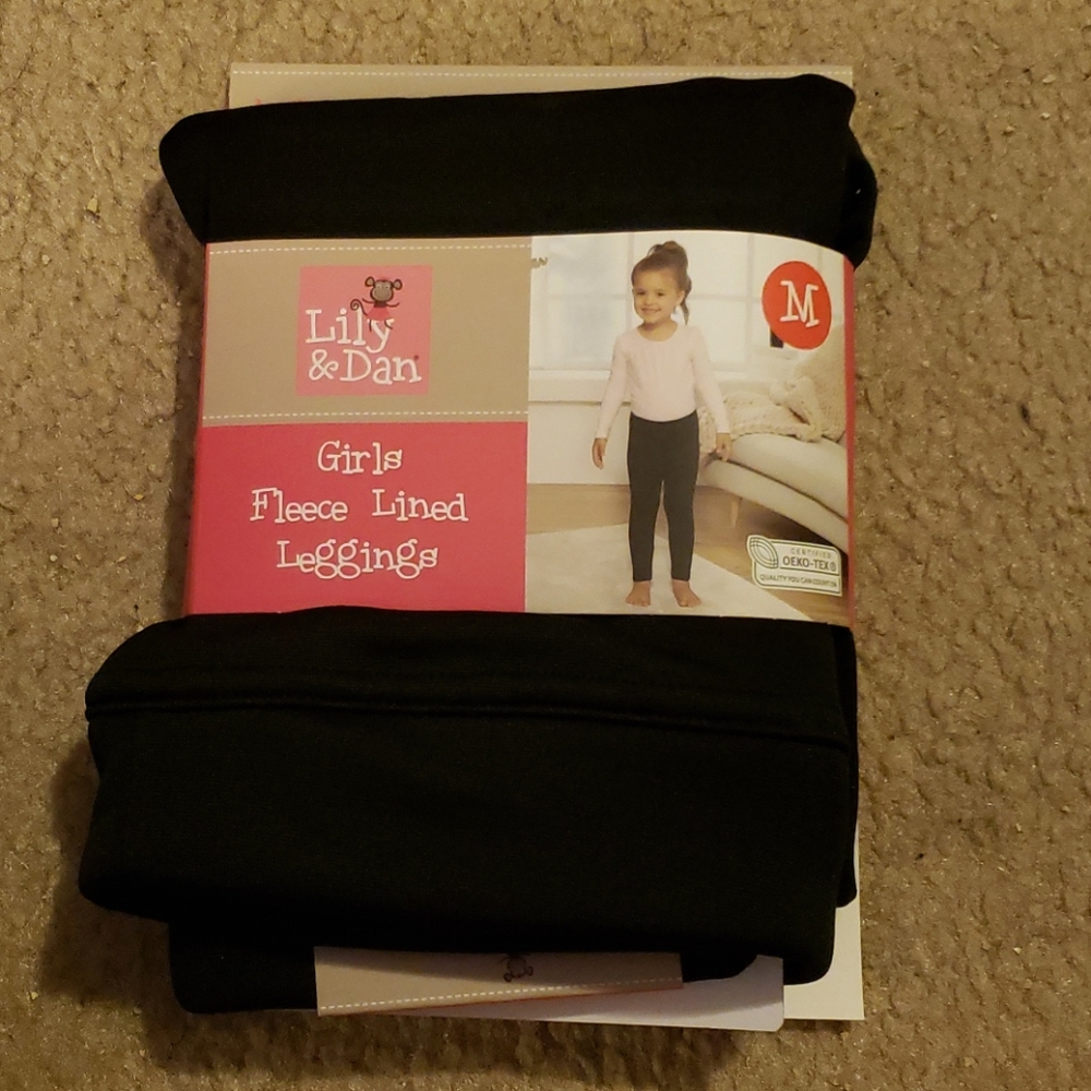 Lily & Dan Girls Fleece Lined Leggings